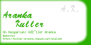 aranka kuller business card